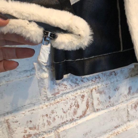 NWT! Chaser Faux Fur Lined Suede Open Front Long Jacket - Picture 8 of 12